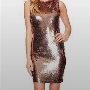 BB Dakota Gold Sequin Sheath Mini Dress